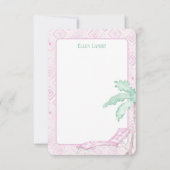 Waterverf Art Deco Palm Beach stoel Bedankkaart (Voorkant)