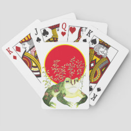 Waterverf Art Green Frog Pokerkaarten