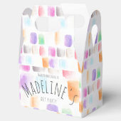 Waterverf Art Party Birthday Colorful Abstract Bedankdoosjes (Geopend)