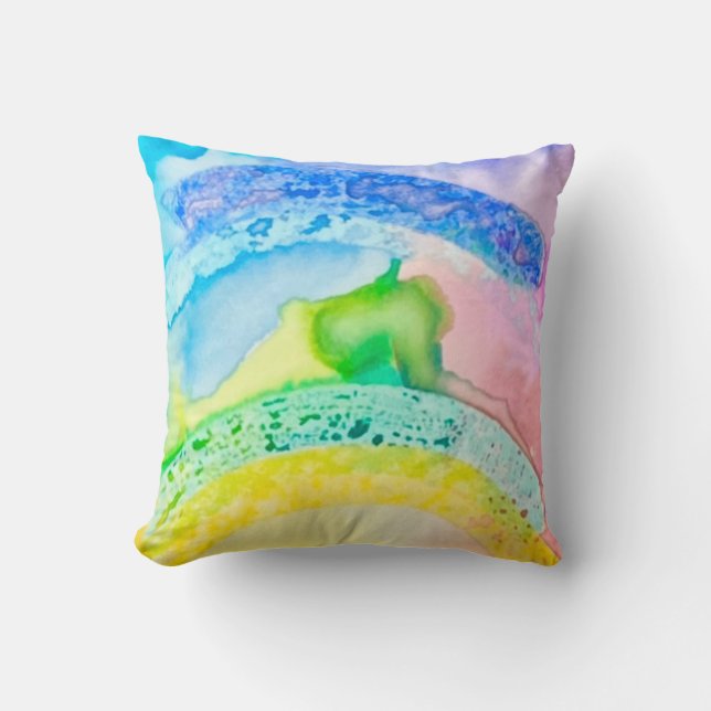 Waterverf Art/ Pattern/ Print/Pillow/Bedroom Kussen (Voorkant)