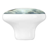 Waterverf Art Screech Uil Keramische Knop (Zijkant)