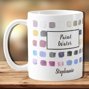 Waterverf Artiest Name Monogram Paint Water Koffiemok