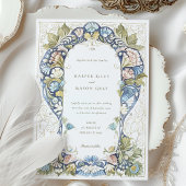 Waterverf Arts & Crafts bruiloft Kaart