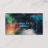 Waterverf Artsy Creative Script Abstract Visitekaartje (Voorkant)