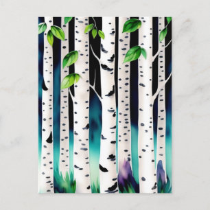 Waterverf Aspen Trees Briefkaart