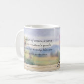 Waterverf Asters en Chickadee Quote Koffiemok (Voorkant links)