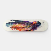 Waterverf Astronaut thema Skateboard (Horizontaal)