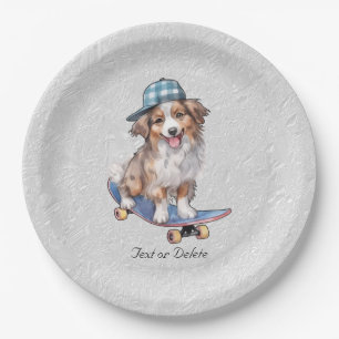 Waterverf Australian Shepherd Paper Bord