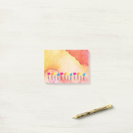 Waterverf Autisme Puzzle Piecks Stick Kinder Teken Post-it® Notes (Op bureau)