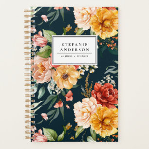 Waterverf Autumn Flowers en Greenery Pattern Planner
