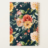 Waterverf Autumn Flowers en Greenery Pattern Planner (Achterkant)