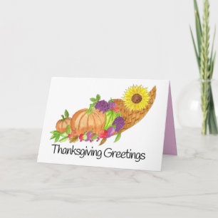 Waterverf Autumn Harvest Thanksgiving Kaart