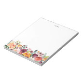 Waterverf Autums Blooms Herfst Aangepast Notitieblok (Gedraaid)