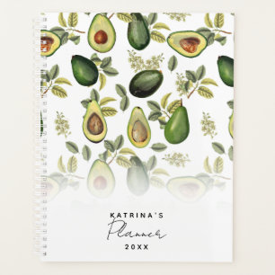 Waterverf Avocado Botanical Jaarlijks Maandelijks Planner
