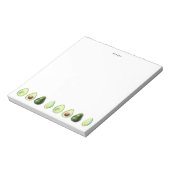 Waterverf Avocado Garland gepersonaliseerd Notitieblok (Gedraaid)