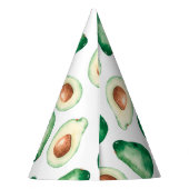 Waterverf Avocado Pattern Birthday Feesthoedjes (Achterkant)