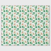 Waterverf Avocado Pattern Cadeaupapier (Vlak)