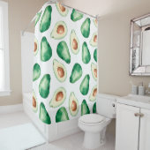 Waterverf Avocado Pattern Douchegordijn (In situ)