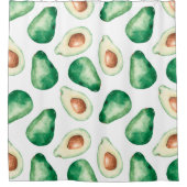 Waterverf Avocado Pattern Douchegordijn (Voorkant)