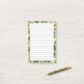 Waterverf Avocado Pattern Post-it Notes (Op bureau)