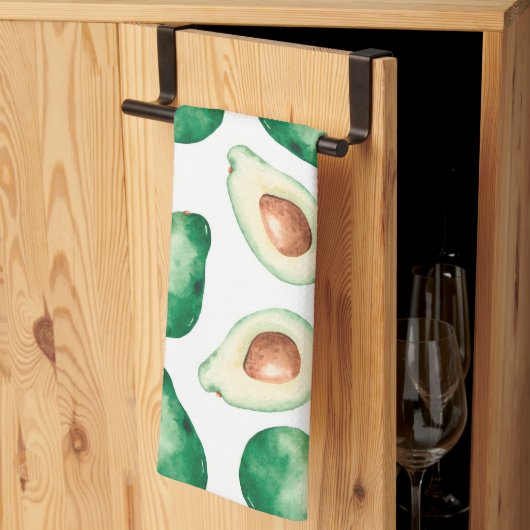 Waterverf Avocado Pattern Theedoek (Derde Gevouwen)