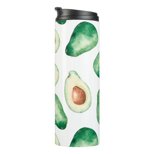 Waterverf Avocado Pattern Thermosbeker (Geroteerd rechts)