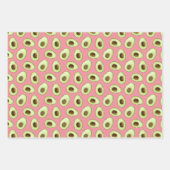 Waterverf Avocado Pink Inpakpapier Vel (Voorkant 2)