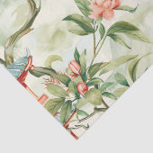 Waterverf Aziatische Pagode in Verdant Landschap ( Tissuepapier (Detail)