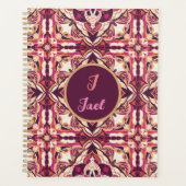 Waterverf Azulejo Red Spaans gepersonaliseerd Planner (Voorkant)