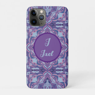 Waterverf Azulejo Violet Spaans Gepersonaliseerd iPhone 11 Pro Hoesje