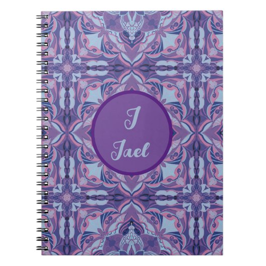 Waterverf Azulejo Violet Spaans Notitieboek (Voorkant)