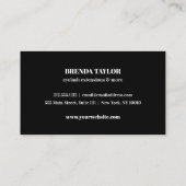 Waterverf Azure Chic Eyelash Browbar professional Visitekaartje (Achterkant)