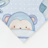 Waterverf Baby Boy Blue Pattern met speelgoed kler Fleece Deken (Hoek)