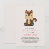 Waterverf Baby eekhoorn Cute Whimsical Baby Girl Kaart (Voorkant / Achterkant)