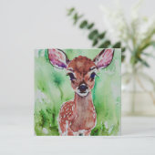 waterverf baby feestdagenkaart (Staand voorkant)