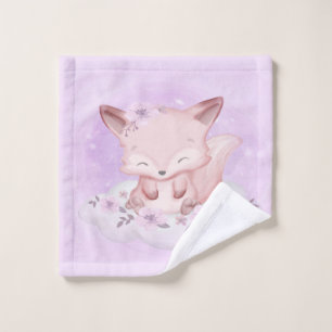 Waterverf Baby Fox Lovers   Cadeau voor Baby Washandje