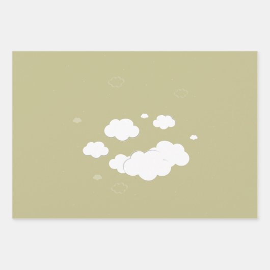 Waterverf Baby Giraffe Safari tweeling Birthday Inpakpapier Vel (Voorkant 3)