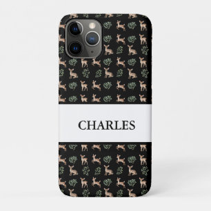 Waterverf Baby Herten en bladeren Patroonnaam iPhone 11 Pro Hoesje