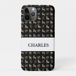 Waterverf Baby Herten en bladeren Patroonnaam iPhone 11 Pro Hoesje
