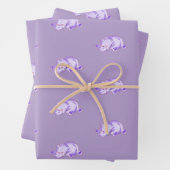 Waterverf Baby Hippo Inpakpapier Vel (In situ)