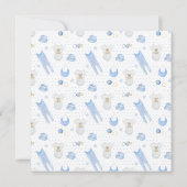 Waterverf baby jongen kaart (Achterkant)