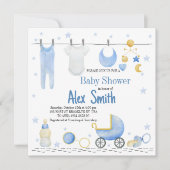 Waterverf baby jongen kaart (Voorkant)