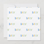 Waterverf baby jongen kaart (Achterkant)