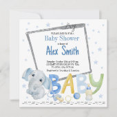 Waterverf baby jongen kaart (Voorkant)