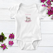 Waterverf Baby Meisje Gepersonaliseerd Rocking Hor Romper