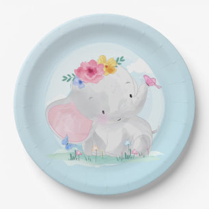 Waterverf Baby Papieren Bordje