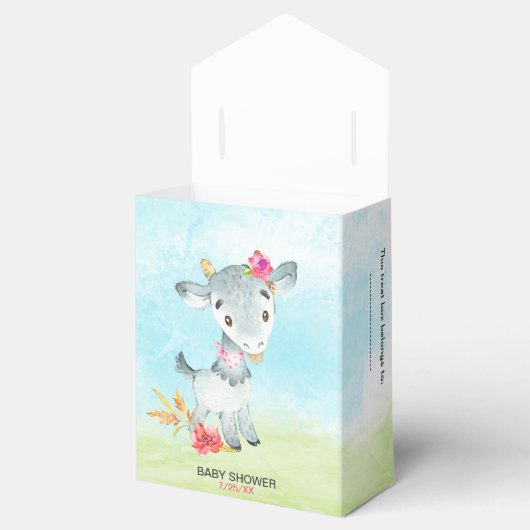 Waterverf Baby shower Boerderij Bedankdoosjes (Geopend)