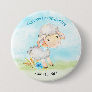 Waterverf Baby shower Boerderij Ronde Button 7,6 Cm