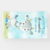 Waterverf Baby shower Boerderij Spandoek (Horizontaal)