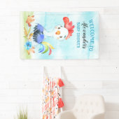 Waterverf Baby shower Boerderij Spandoek (Insitu)